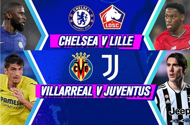 Chelsea-Lille Villarreal-Juventus Bajnokok Ligája